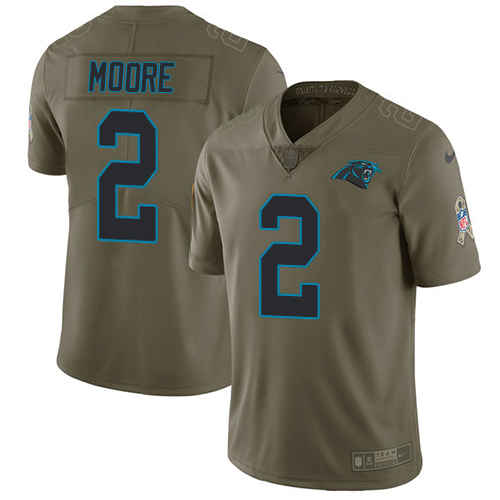 Panthers #2 DJ Moore Olive Men's Stitched Limited 2017 Salute To Service Jersey cheap jerseys for sale - CheapJerseys.Shop