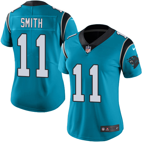 Carolina Panthers #11 Torrey Smith Blue Women's Stitched Limited Rush Jersey Womens cheap jerseys for sale - CheapJerseys.Shop