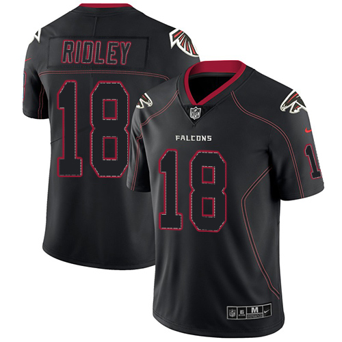 Falcons #18 Calvin Ridley Lights Out Black Men's Stitched Limited Rush Jersey cheap jerseys for sale - CheapJerseys.Shop