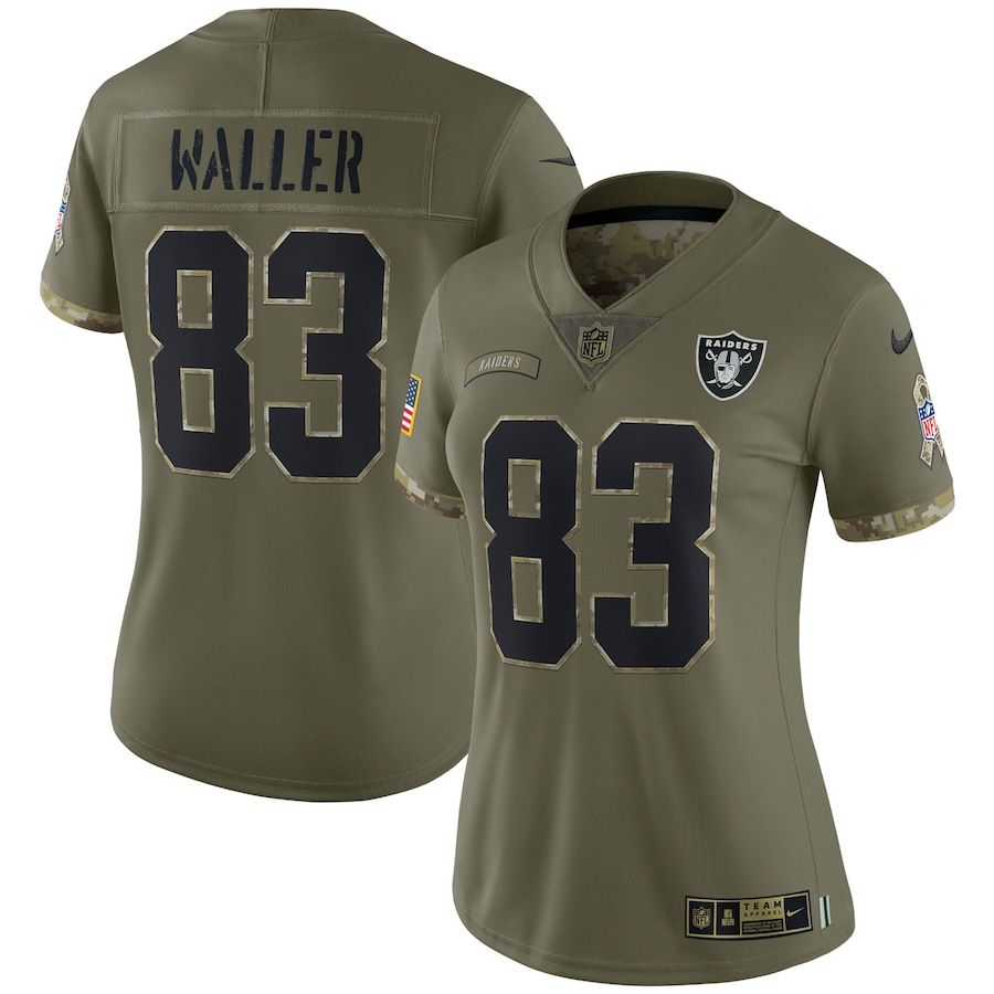 Las Vegas Raiders #83 Darren Waller Women's 2022 Salute To Service Limited Jersey - Olive cheap jerseys for sale - CheapJerseys.Shop