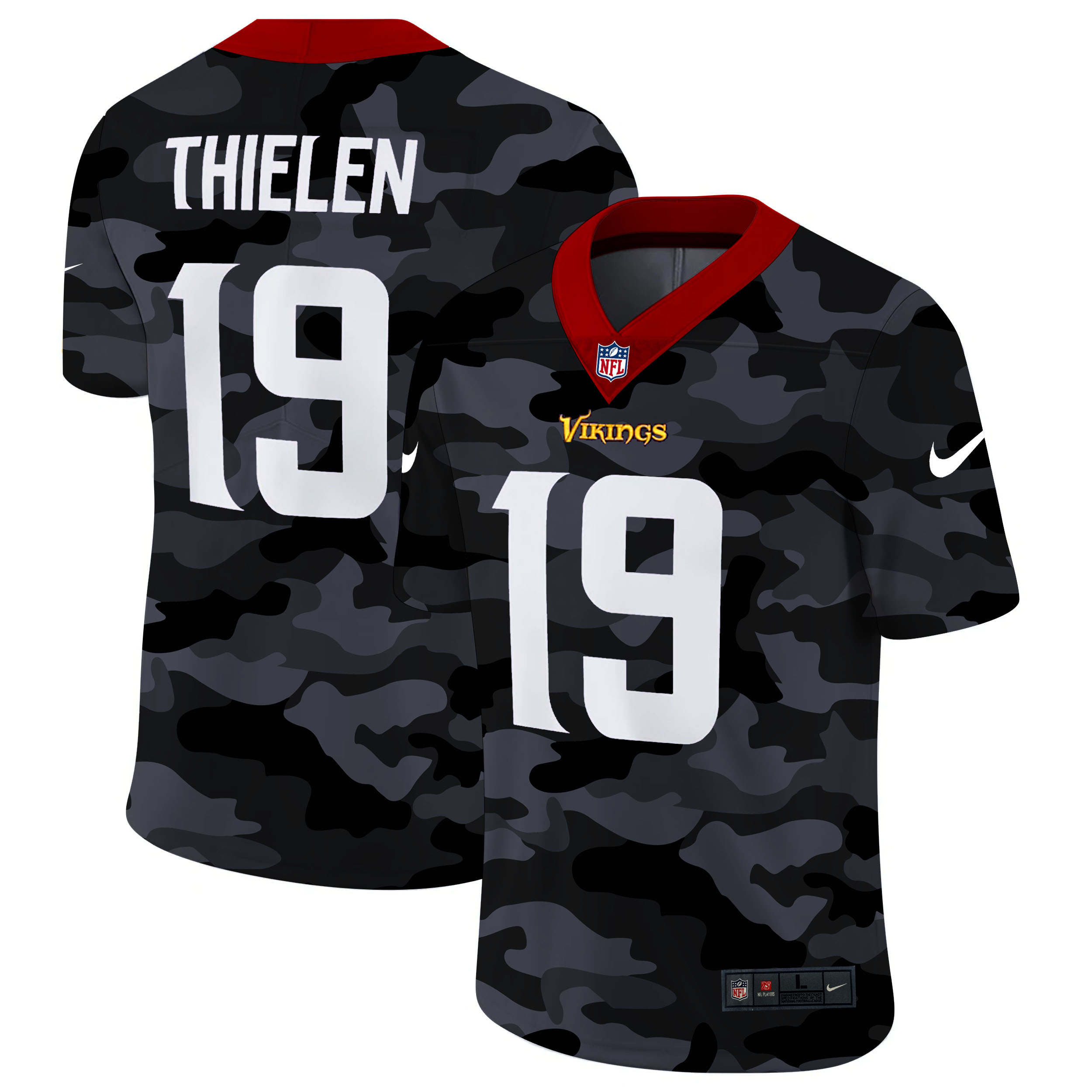 Minnesota Vikings #19 Adam Thielen Men's 2020 Black CAMO Vapor Untouchable Limited Stitched Jersey cheap jerseys for sale - CheapJerseys.Shop