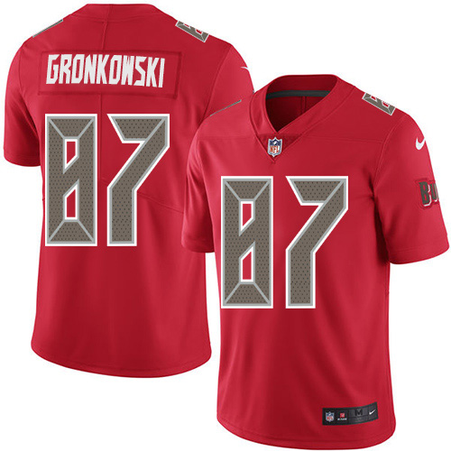 Buccaneers #87 Rob Gronkowski Red Youth Stitched Limited Rush Jersey cheap jerseys for sale - CheapJerseys.Shop