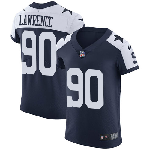 Cowboys #90 Demarcus Lawrence Navy Blue Thanksgiving Men's Stitched Vapor Untouchable Throwback Elite Jersey cheap jerseys for sale - CheapJerseys.Shop