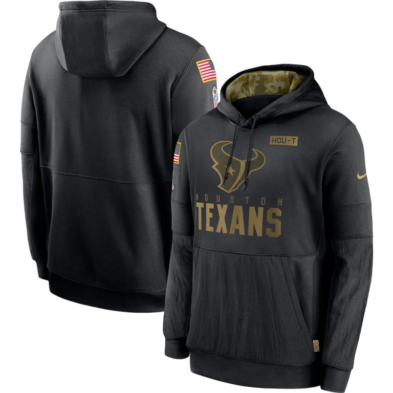 Houston Texans 2020 Salute To Service Sideline Performance Pullover Hoodie Black cheap jerseys for sale - CheapJerseys.Shop