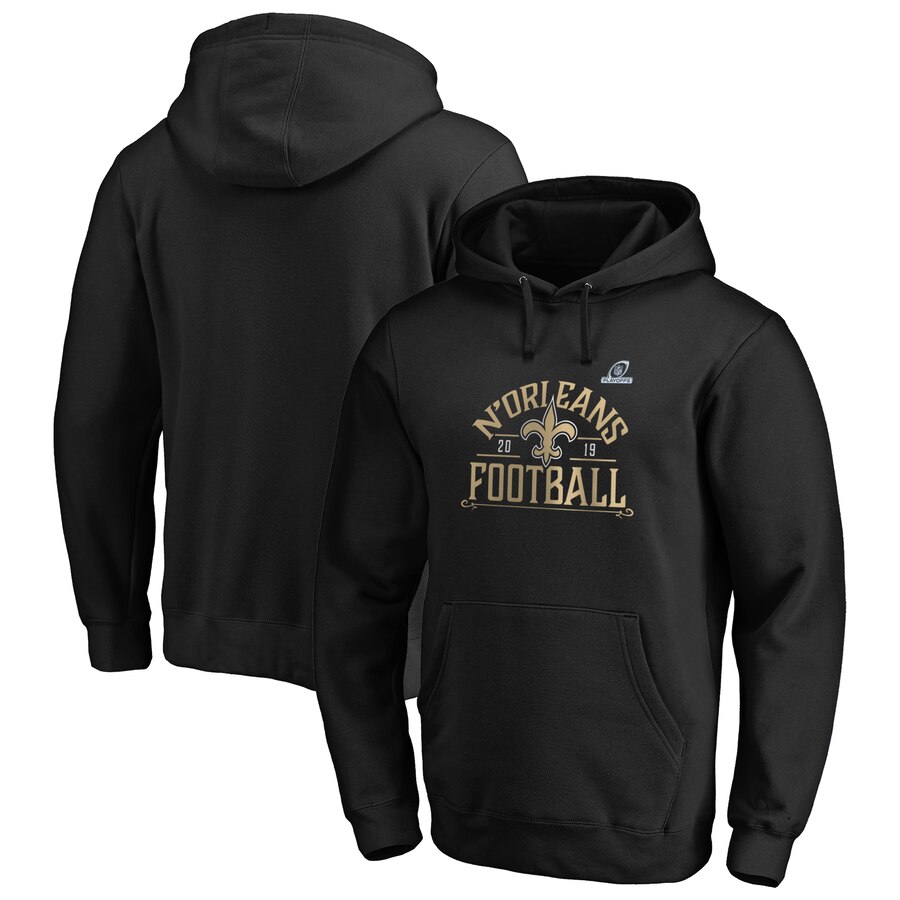 New Orleans Saints 2019 Playoffs Bound Hometown Checkdown Pullover Hoodie Black cheap jerseys for sale - CheapJerseys.Shop