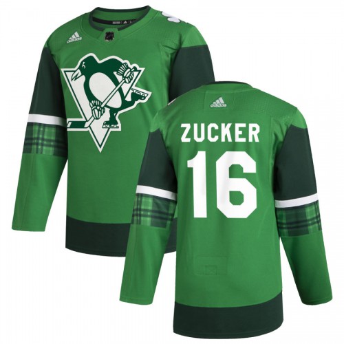 Pittsburgh Pittsburgh Penguins #16 Jason Zucker Men's 2020 St. Patrick's Day Stitched Jersey Green Men's cheap jerseys for sale - CheapJerseys.Shop