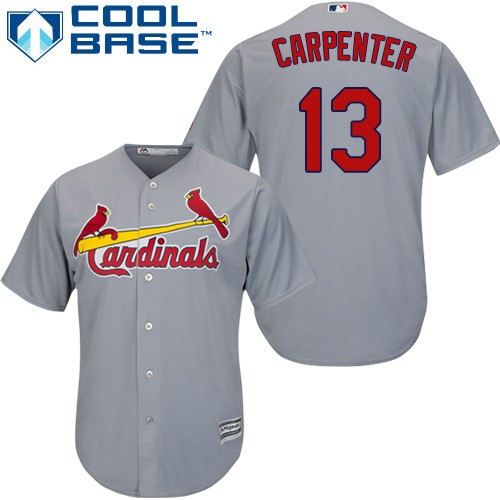 St.Louis Cardinals #13 Matt Carpenter Grey Cool Base Stitched Youth Jersey Youth cheap jerseys for sale - CheapJerseys.Shop