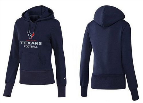 Women's Houston Texans Authentic Logo Pullover Hoodie Blue cheap jerseys for sale - CheapJerseys.Shop