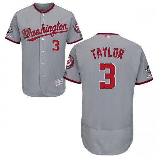 Washington Nationals #3 Michael Taylor Grey Flexbase Authentic Collection 2019 World Series Champions Stitched Jersey Men's cheap jerseys for sale - CheapJerseys.Shop