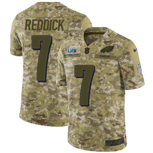 Eagles #7 Haason Reddick Camo Super Bowl LVII Patch Men's Stitched Limited 2018 Salute To Service Jersey cheap jerseys for sale - CheapJerseys.Shop