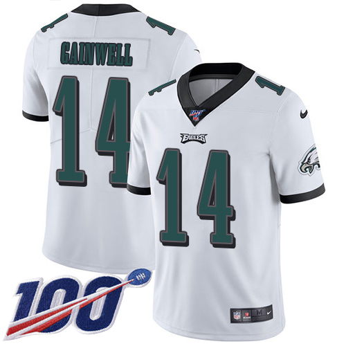 Eagles #14 Kenneth Gainwell White Men's Stitched 100th Season Vapor Untouchable Limited Jersey cheap jerseys for sale - CheapJerseys.Shop