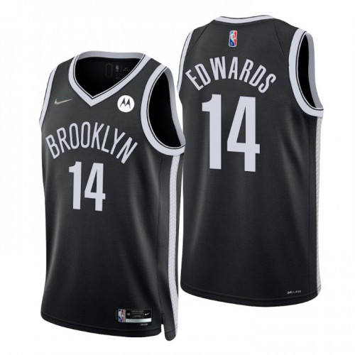 Brooklyn Nets #14 Kessler Edwards Black Mens 2021-22 75th Anniversary Diamond Swingman Jersey - Icon Edition Mens cheap jerseys for sale - CheapJerseys.Shop