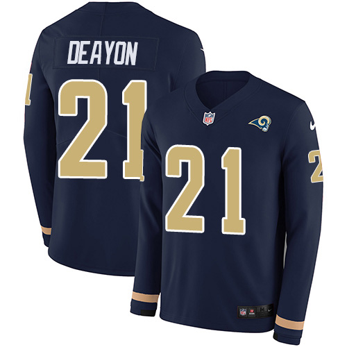 Los Angeles Rams #21 Donte Deayon Navy Blue Team Color Men's Stitched Limited Therma Long Sleeve Jersey Men's cheap jerseys for sale - CheapJerseys.Shop
