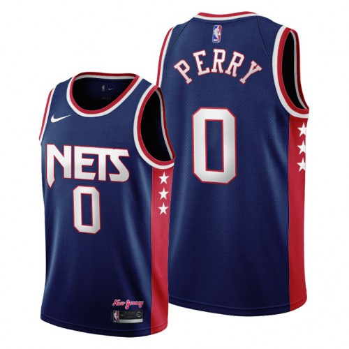 Brooklyn Brooklyn Nets #0 Reggie Perry Mens 2021-22 City Edition Throwback 90s Wordmark Navy Jersey Mens cheap jerseys for sale - CheapJerseys.Shop