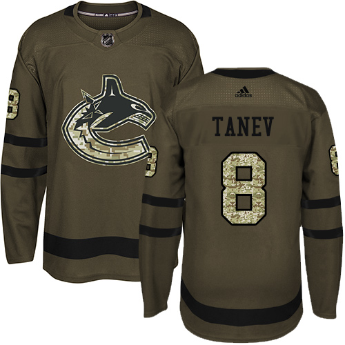 Vancouver Canucks #8 Christopher Tanev Green Salute to Service Stitched Jersey Men's cheap jerseys for sale - CheapJerseys.Shop