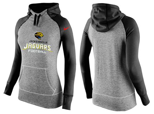 Women's Jacksonville Jaguars Performance Hoodie Grey & Black cheap jerseys for sale - CheapJerseys.Shop