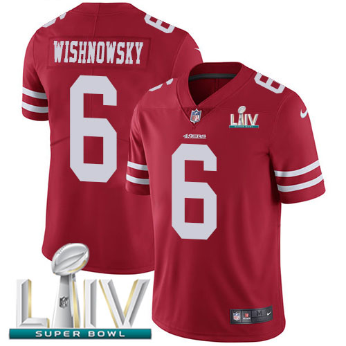 San Francisco 49ers #6 Mitch Wishnowsky Red Super Bowl LIV 2020 Team Color Men's Stitched Vapor Untouchable Limited Jersey Men's cheap jerseys for sale - CheapJerseys.Shop