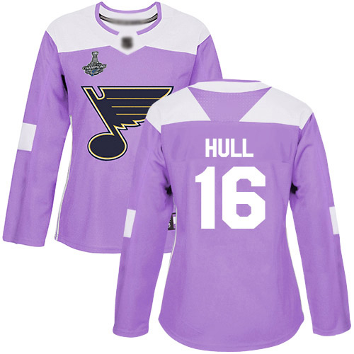 St. Louis Blues #16 Brett Hull Purple Authentic Fights Cancer Stanley Cup Champions Women's Stitched Jersey Womens cheap jerseys for sale - CheapJerseys.Shop