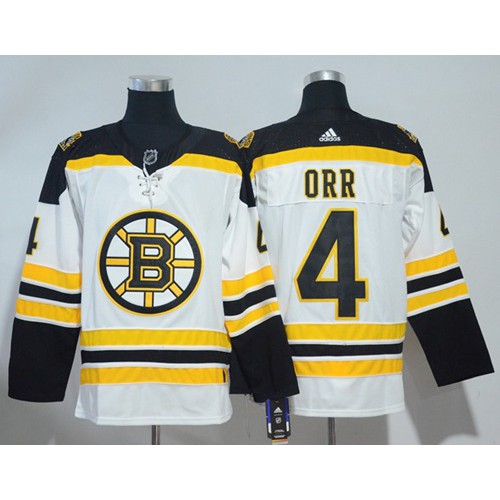 Boston Bruins #4 Bobby Orr White Road Authentic Stitched Jersey Men's cheap jerseys for sale - CheapJerseys.Shop