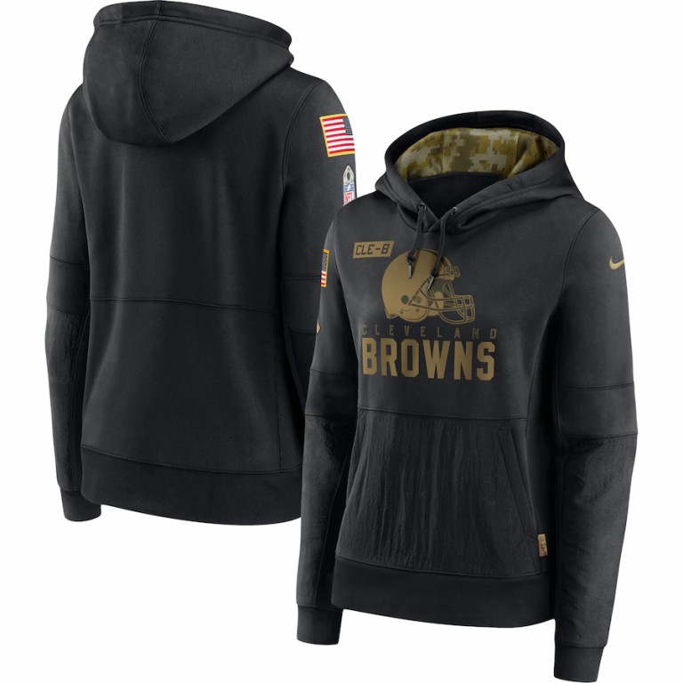Cleveland Browns Women's 2020 Salute To Service Performance Pullover Hoodie Black cheap jerseys for sale - CheapJerseys.Shop