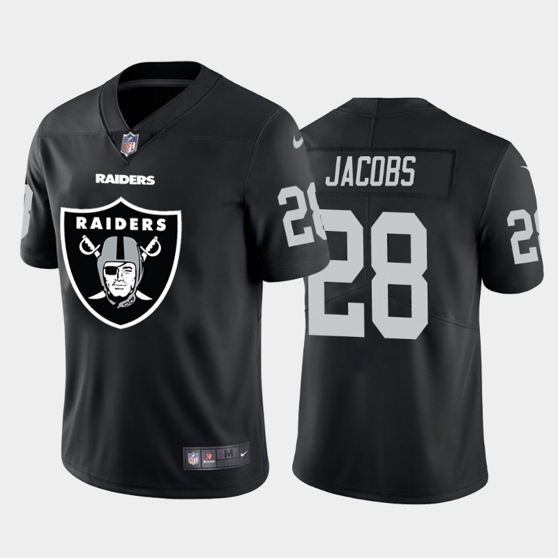 Las Vegas Raiders #28 Josh Jacobs Black Men's Big Team Logo Vapor Limited Jersey cheap jerseys for sale - CheapJerseys.Shop