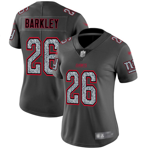 Giants #26 Saquon Barkley Gray Static Women's Stitched Vapor Untouchable Limited Jersey cheap jerseys for sale - CheapJerseys.Shop