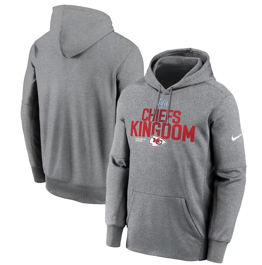 Kansas City Chiefs Heather Gray Men's Super Bowl LVII Champions Local Pack Therma Performance Pullover Hoodie cheap jerseys for sale - CheapJerseys.Shop
