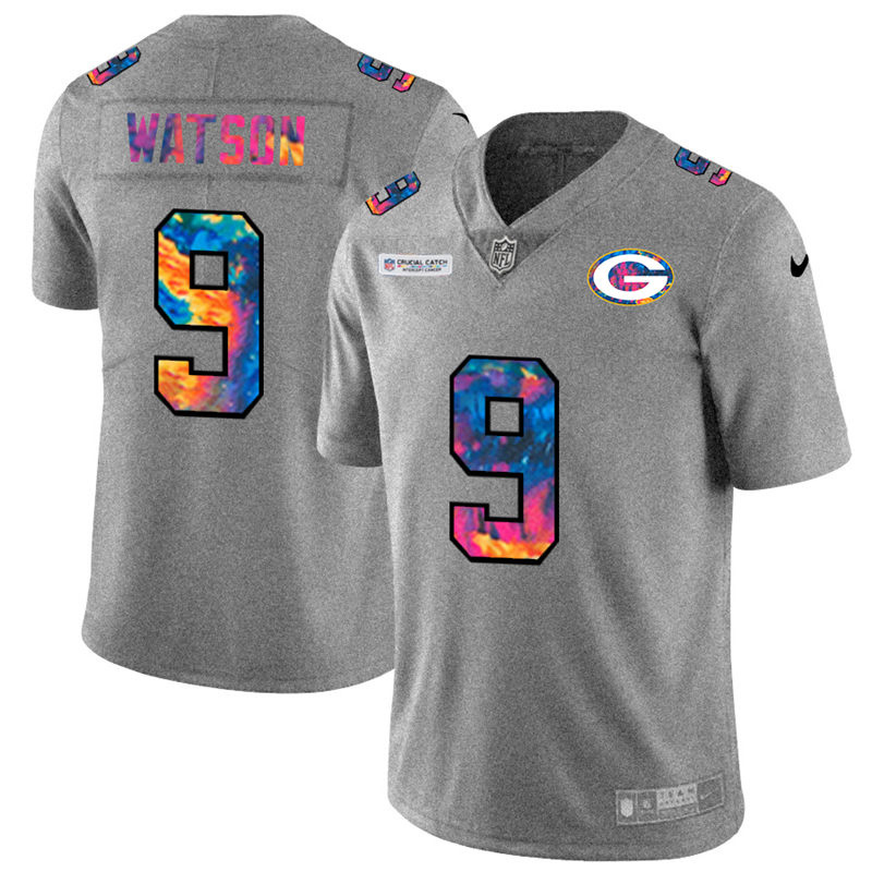 Green Bay Packers #9 Christian Watson Men's Multi-Color 2020 Crucial Catch Jersey Greyheather cheap jerseys for sale - CheapJerseys.Shop