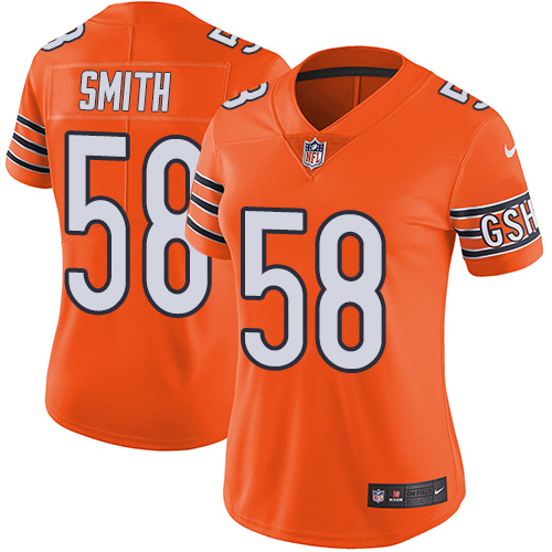 Chicago Bears #58 Roquan Smith Orange Women's Stitched Limited Rush Jersey Womens cheap jerseys for sale - CheapJerseys.Shop
