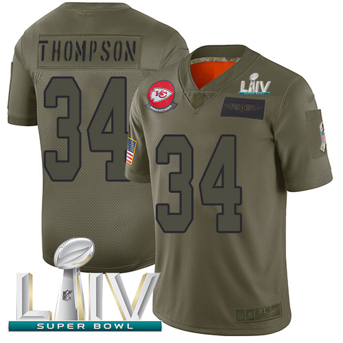 Kansas City Chiefs #34 Darwin Thompson Camo Super Bowl LIV 2020 Youth Stitched Limited 2019 Salute To Service Jersey Youth cheap jerseys for sale - CheapJerseys.Shop