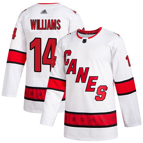 Carolina Hurricanes #14 Justin Williams White Road Authentic Stitched Jersey Men's cheap jerseys for sale - CheapJerseys.Shop