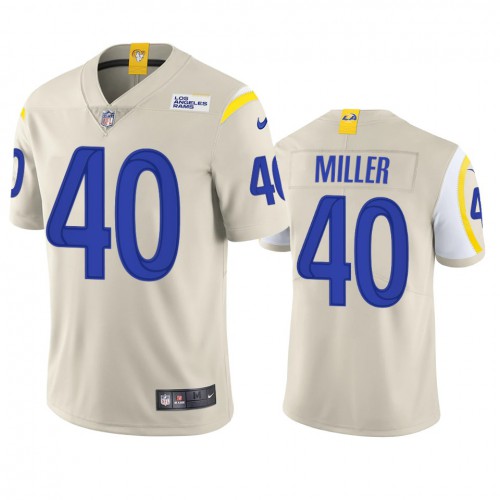 Los Angeles Los Angeles Rams #40 Von Miller Men's Vapor Limited Jersey - Bone Men's cheap jerseys for sale - CheapJerseys.Shop