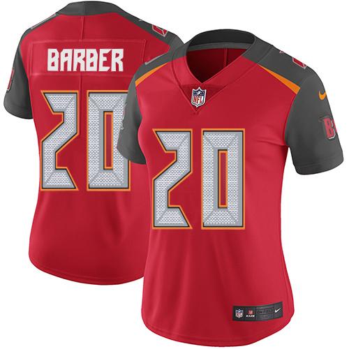Tampa Bay Buccaneers #20 Ronde Barber Red Team Color Women's Stitched Vapor Untouchable Limited Jersey Womens cheap jerseys for sale - CheapJerseys.Shop