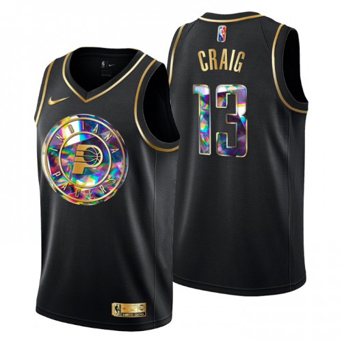 Indiana Indiana Pacers #13 Torrey Craig Mens Golden Edition Diamond Logo 2021/22 Swingman Jersey - Black Mens cheap jerseys for sale - CheapJerseys.Shop