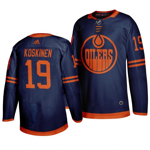 Edmonton Edmonton Oilers #19 Mikko Koskinen Blue 2019-20 Third Alternate Jersey Men's cheap jerseys for sale - CheapJerseys.Shop