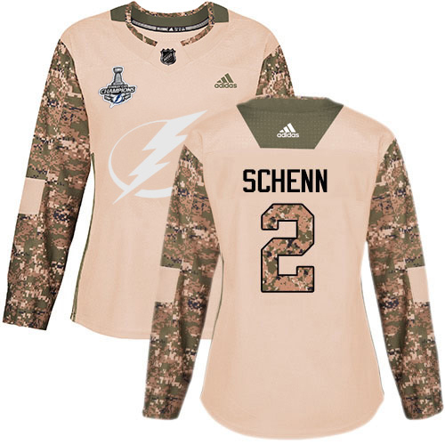 Tampa Bay Lightning #2 Luke Schenn Camo Authentic 2017 Veterans Day Women's 2020 Stanley Cup Champions Stitched Jersey Womens cheap jerseys for sale - CheapJerseys.Shop