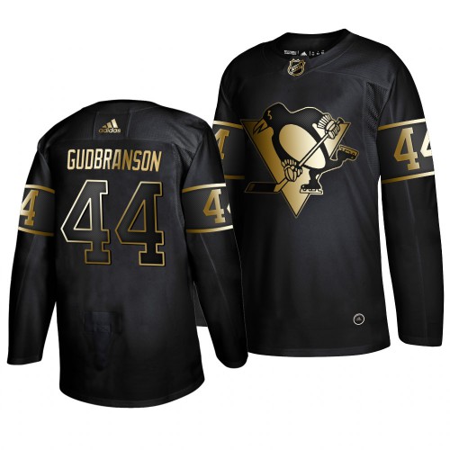 Pittsburgh Penguins #44 Erik Gudbranson Men's 2019 Black Golden Edition Authentic Stitched Jersey Men's cheap jerseys for sale - CheapJerseys.Shop