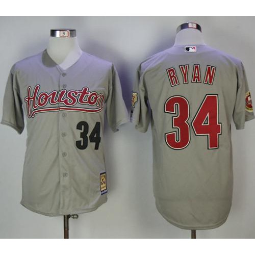 Houston Astros #34 Nolan Ryan Grey 2006 Turn Back The Clock Stitched Jersey Men's cheap jerseys for sale - CheapJerseys.Shop