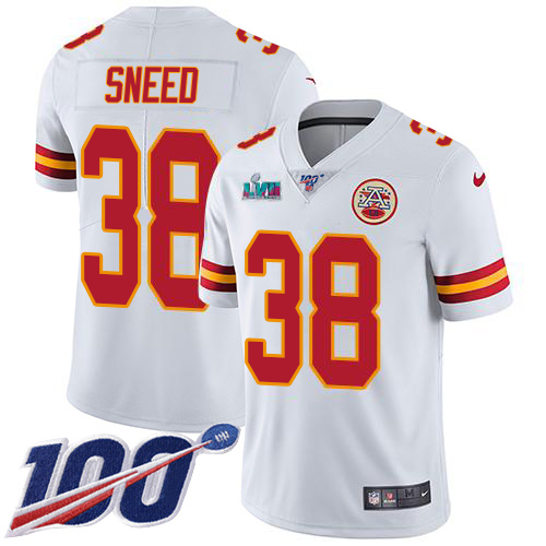 Chiefs #38 L'Jarius Sneed White Super Bowl LVII Patch Men's Stitched 100th Season Vapor Limited Jersey cheap jerseys for sale - CheapJerseys.Shop