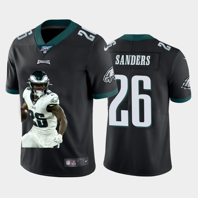 Philadelphia Eagles #26 Miles Sanders Team Hero 1 Vapor Limited 100 Jersey Black cheap jerseys for sale - CheapJerseys.Shop