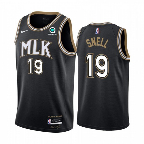 Atlanta Hawks #19 Tony Snell Black Womens Swingman 2020-21 City Edition Jersey Womens cheap jerseys for sale - CheapJerseys.Shop