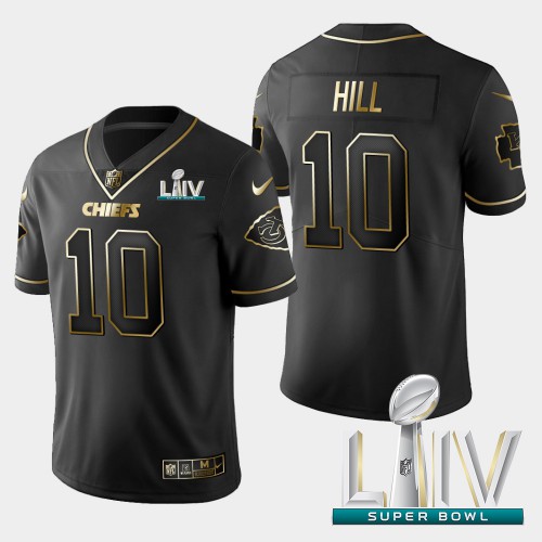 Kansas City Kansas City Chiefs #10 Tyreek Hill Vapor Limited Black Golden Super Bowl LIV 2020 Jersey Men's cheap jerseys for sale - CheapJerseys.Shop