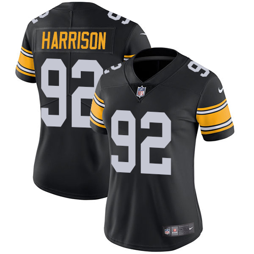 Pittsburgh Steelers #92 James Harrison Black Alternate Women's Stitched Vapor Untouchable Limited Jersey Womens cheap jerseys for sale - CheapJerseys.Shop