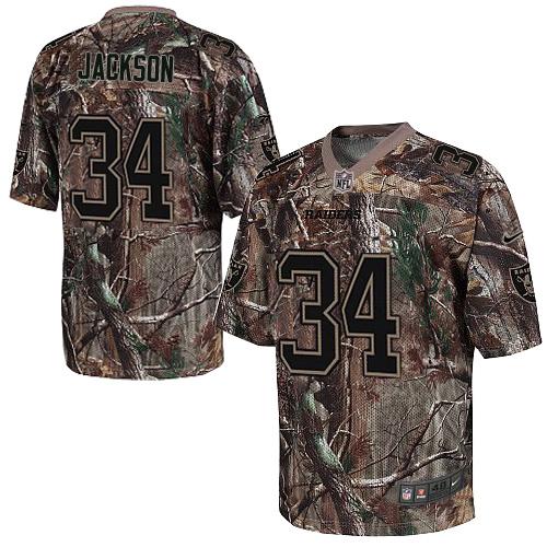 Raiders #34 Bo Jackson Camo Men's Stitched Realtree Elite Jersey cheap jerseys for sale - CheapJerseys.Shop