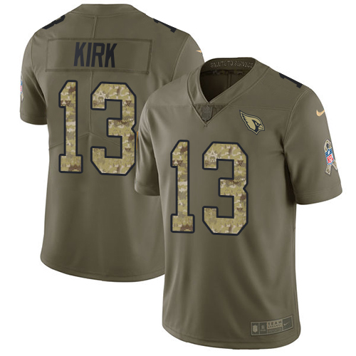Arizona Cardinals #13 Christian Kirk Olive/Camo Men's Stitched Limited 2017 Salute to Service Jersey Men's cheap jerseys for sale - CheapJerseys.Shop