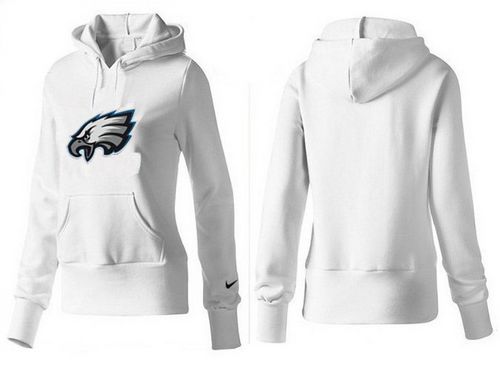 Women's Philadelphia Eagles Logo Pullover Hoodie White cheap jerseys for sale - CheapJerseys.Shop