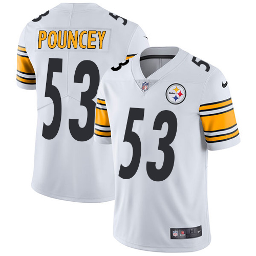 Pittsburgh Steelers #53 Maurkice Pouncey White Men's Stitched Vapor Untouchable Limited Jersey Men's cheap jerseys for sale - CheapJerseys.Shop