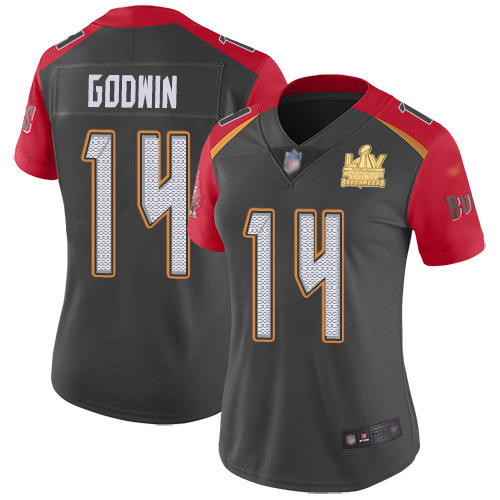 Buccaneers #14 Chris Godwin Gray Women's Super Bowl LV Champions Patch Stitched Limited Inverted Legend Jersey cheap jerseys for sale - CheapJerseys.Shop