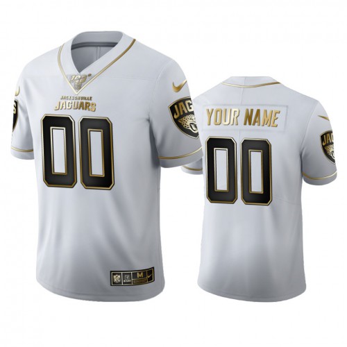 Jacksonville Jaguars Custom Men's White Golden Edition Vapor Limited 100 Jersey cheap jerseys for sale - CheapJerseys.Shop