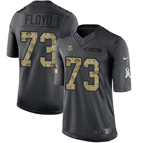 Minnesota Vikings #73 Sharrif Floyd Black Men's Stitched Limited 2016 Salute To Service Jersey Men's cheap jerseys for sale - CheapJerseys.Shop